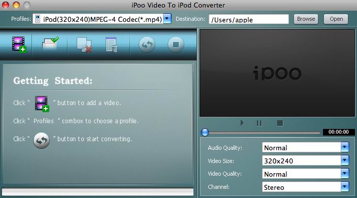 iPoo Video to iPod Converter for Mac