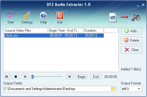 DFZ Audio Extractor