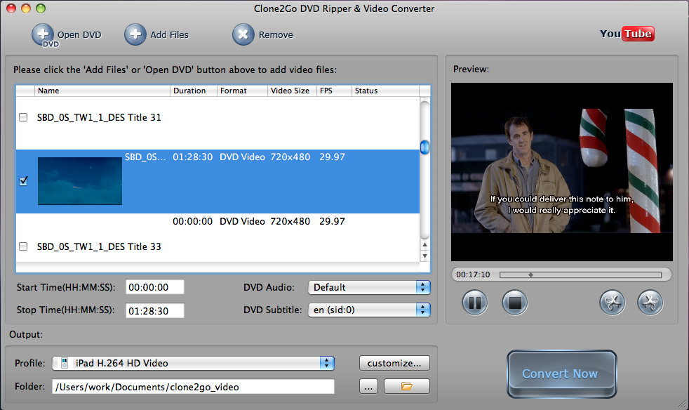 Clone2Go DVD to MP4 Converter for Mac