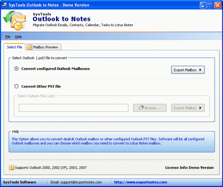 Download Outlook Files in Lotus Notes