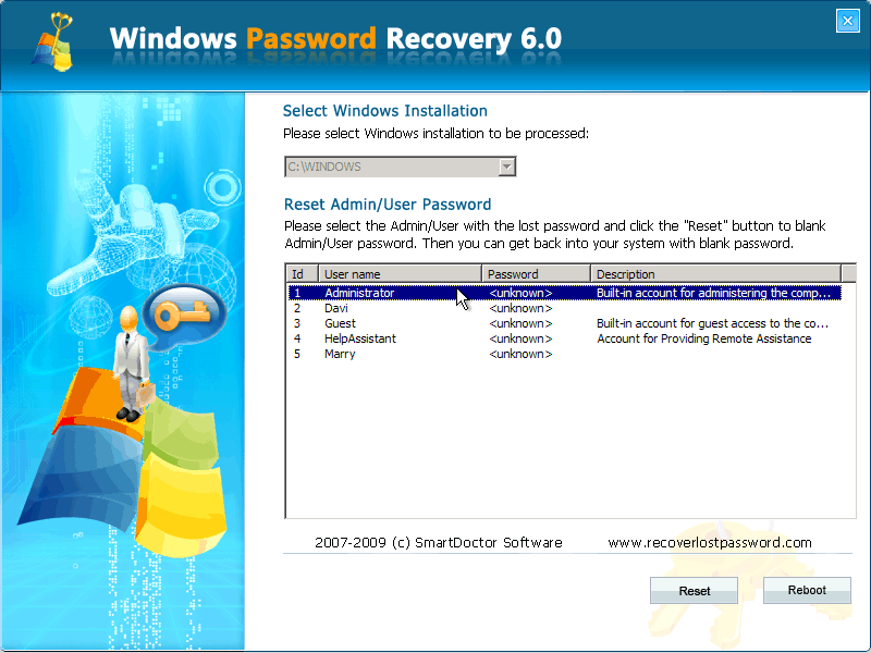 Windows Password Recovery