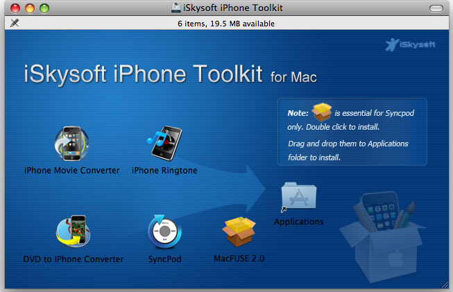 iSkysoft iPhone Toolkit for Mac