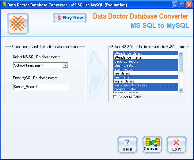 Convert MSSQL database