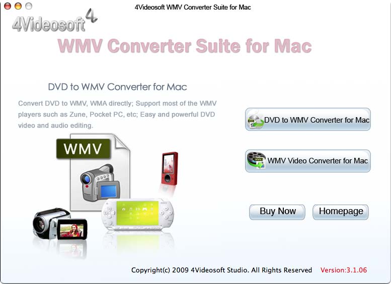 4Videosoft WMV Converter Suite for Mac