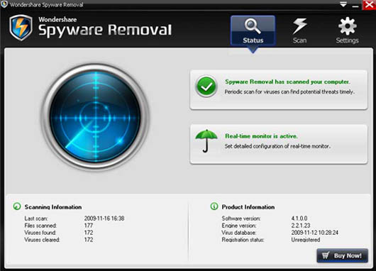 Wondershare Spyware Removal