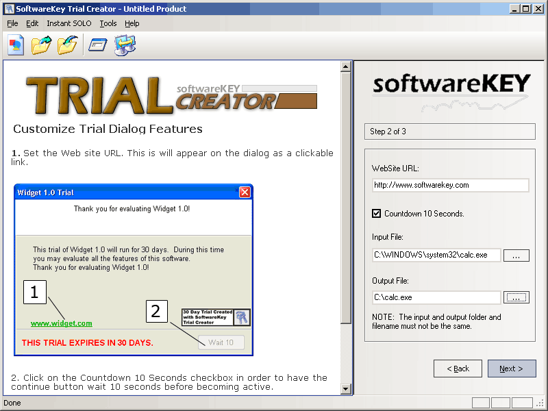 Softwarekey Trial Creator