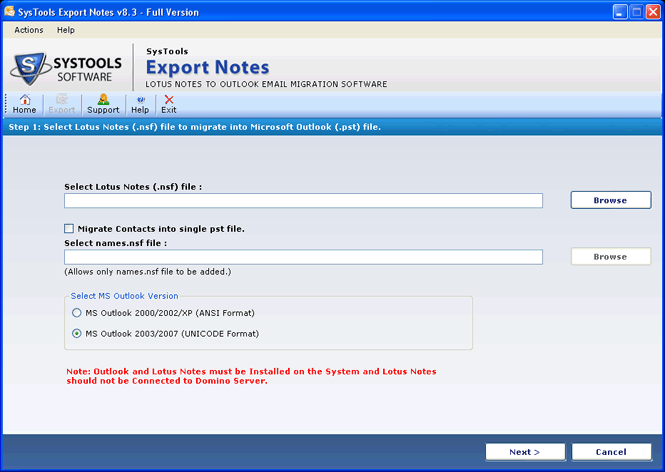 Lotus Notes to MS Outlook