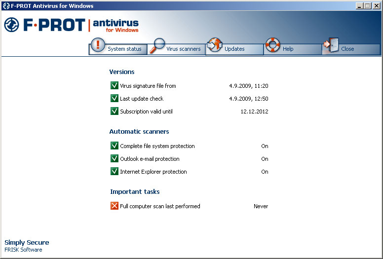 F-PROT Antivirus for Windows