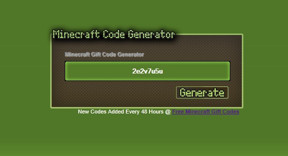 Minecraft Gift Code Generator