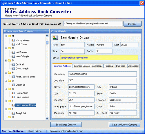 Convert Lotus Notes Contacts to Outlook