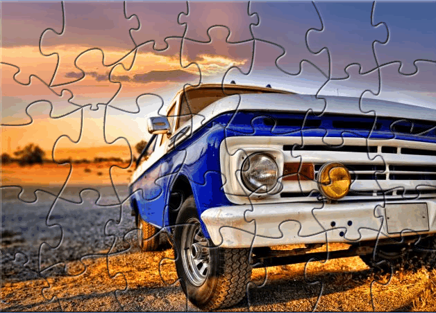 MGS Ford Truck And Sunset Puzzle