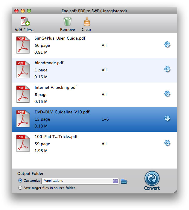 Enolsoft PDF to SWF for Mac