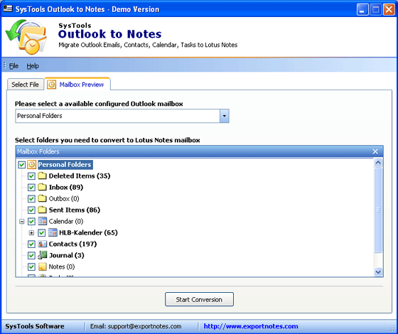 Convert PST Data to Lotus Notes