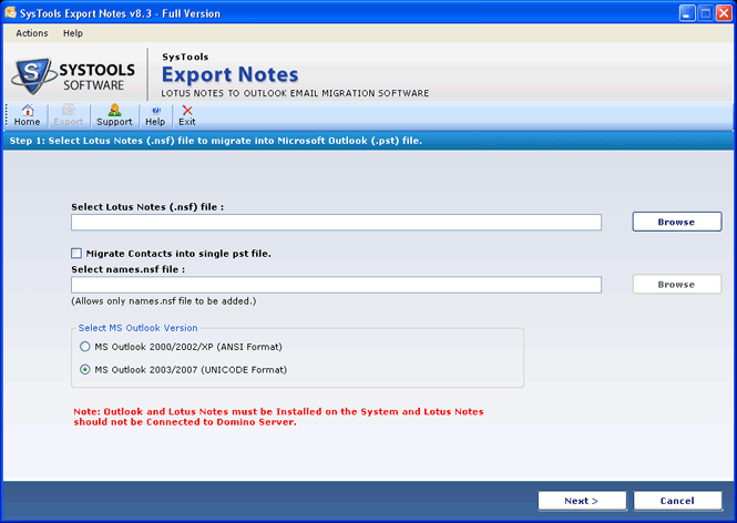 Export Lotus Notes Emails to Outlook