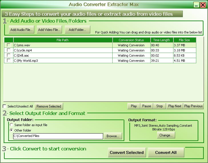 Audio Converter Extractor Max Free SCB