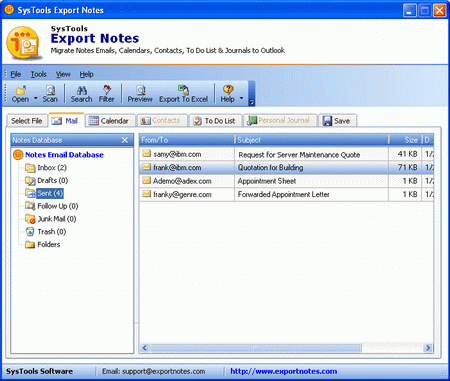 Export Lotus Notes Database