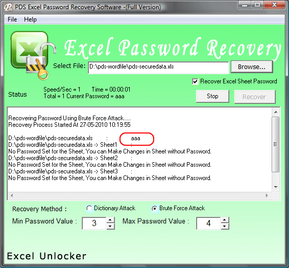 Unlock MS Excel Password