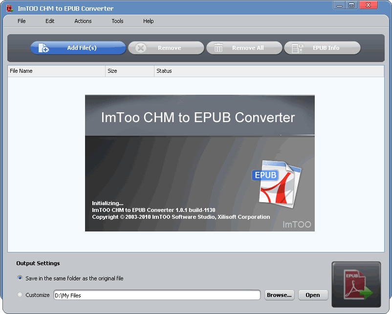 ImTOO CHM to EPUB Converter