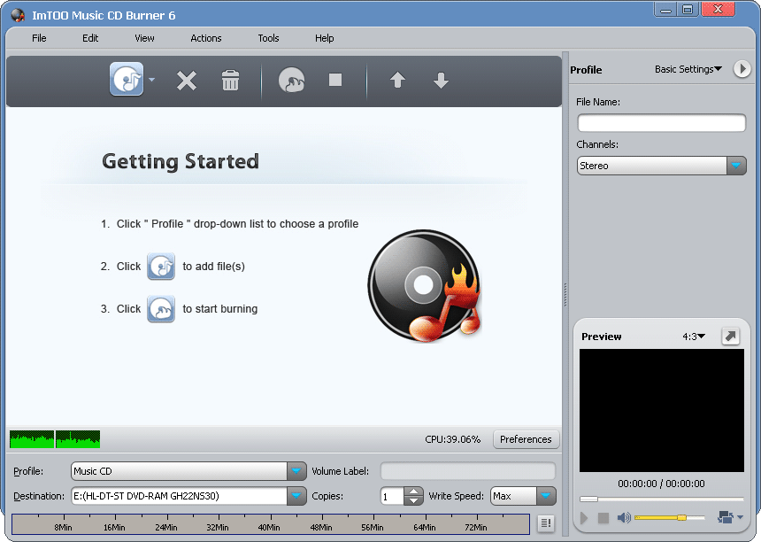 Звуков мп 3. Cd burner русская версия. из mp3 в картинку. imtoo. конвертации звуковых файлов.