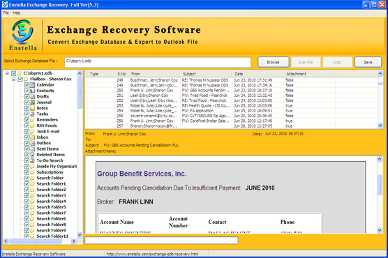 EDB Recovery to PST