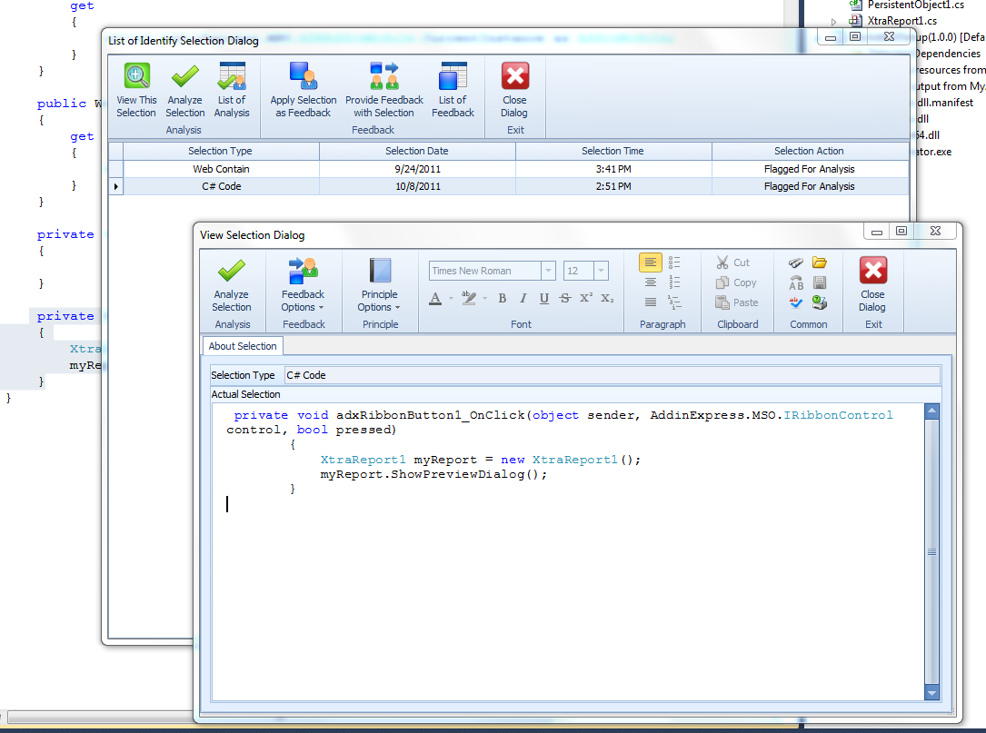 Speak Logic Information Analysis for Visual Studio V2012
