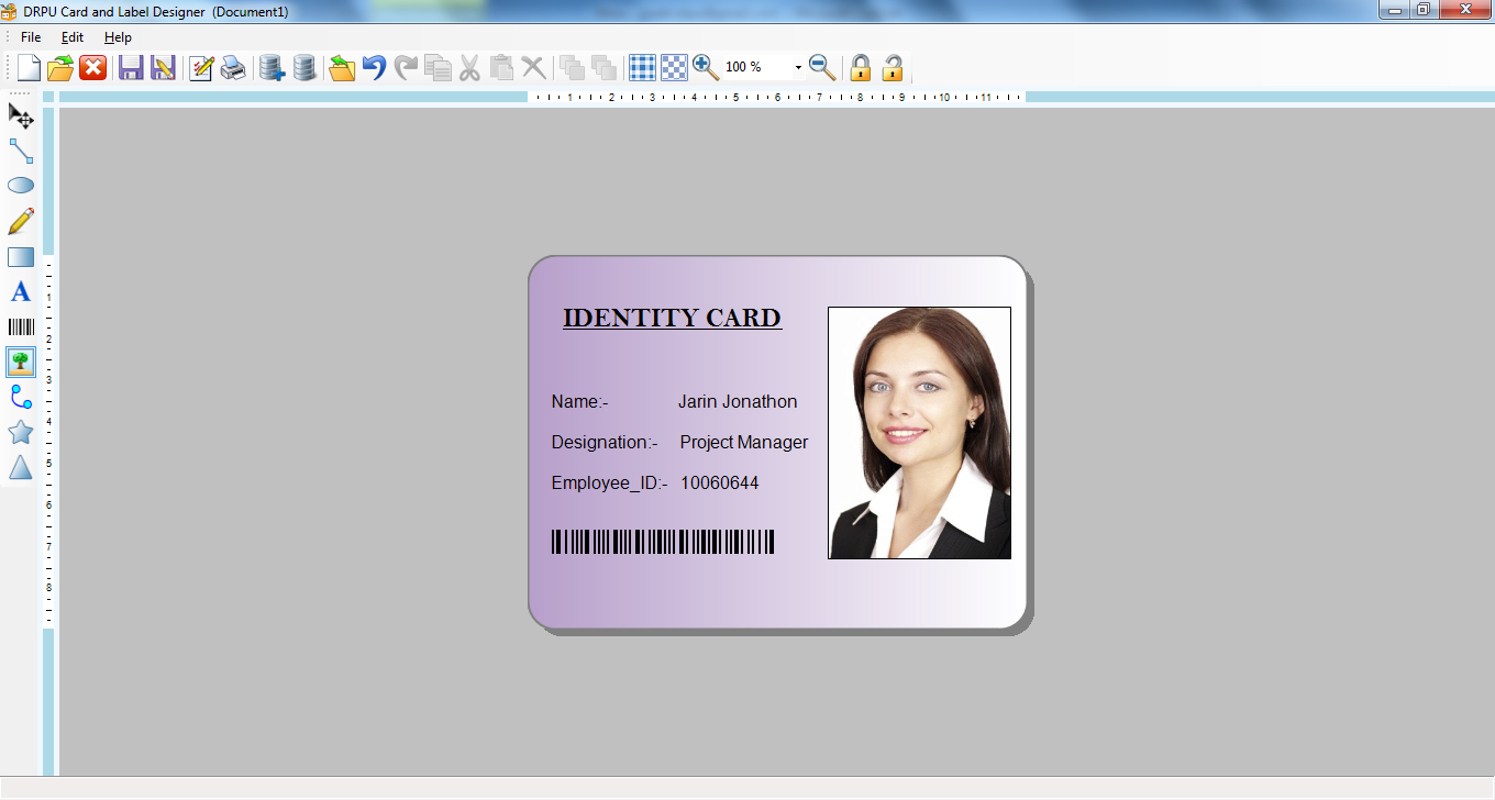 Visitors Management ID Card Design Tool