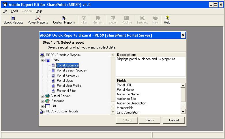 Admin Report Kit for SharePoint 2003 (ARKSP)