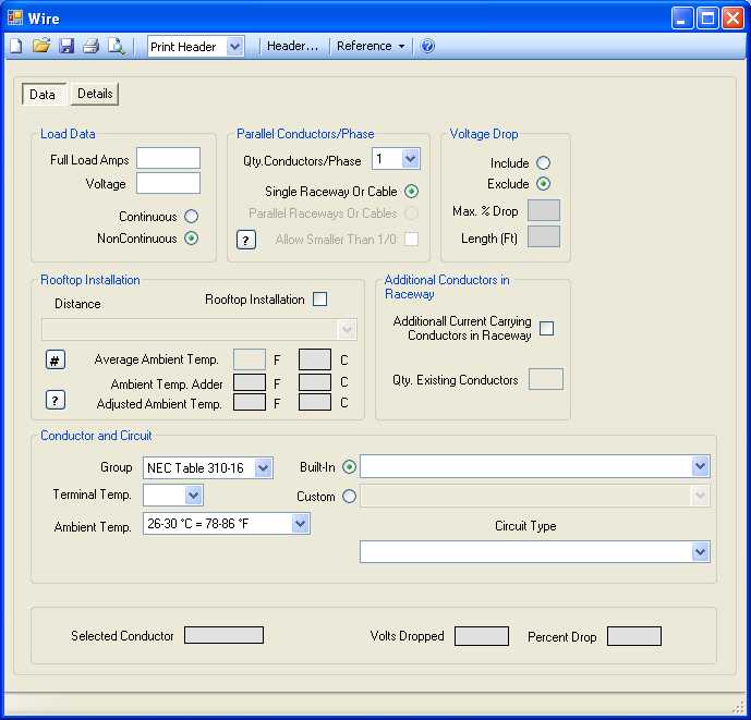 Electrc 2008 NEC Calculator