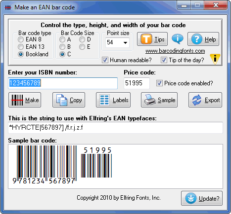 EAN Bar Codes