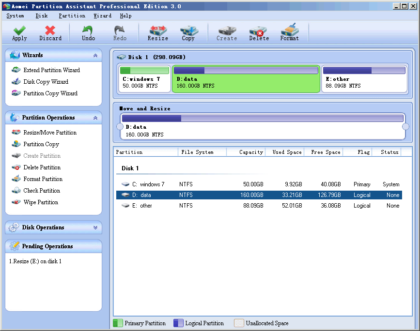 Aomei Partition Assistant Professional Edition