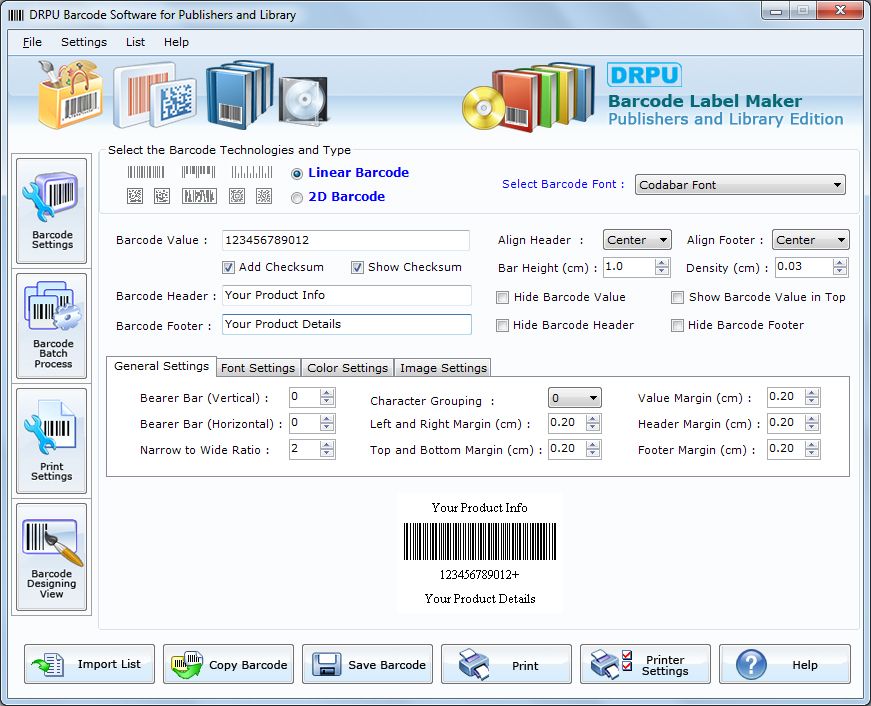 Barcode Software for Library Publishers
