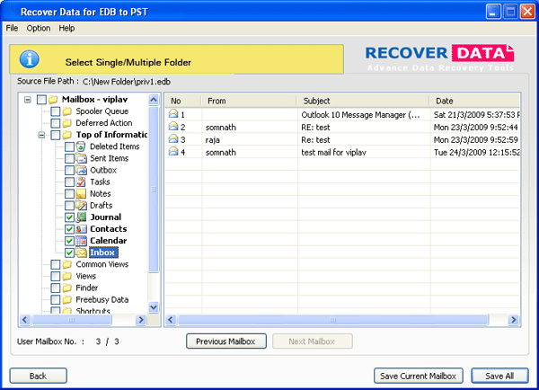 Exchange Server to Outlook 2007