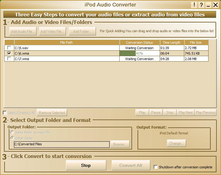 MI My iPod Audio Converter
