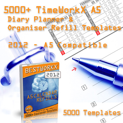 TimeWorkX A5 Organiser Refills A5