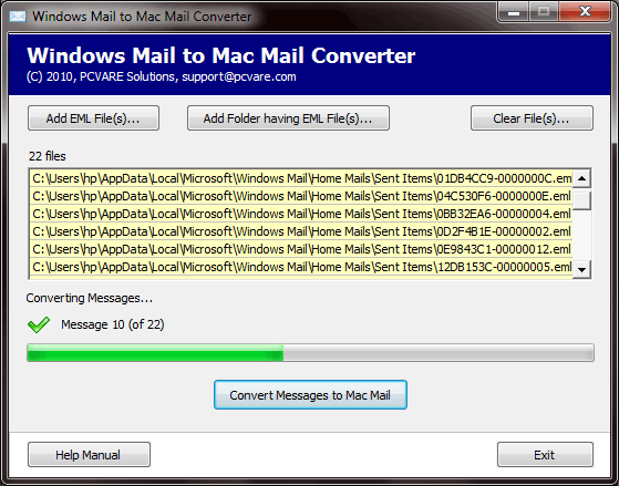Windows Mail to Mac Mail