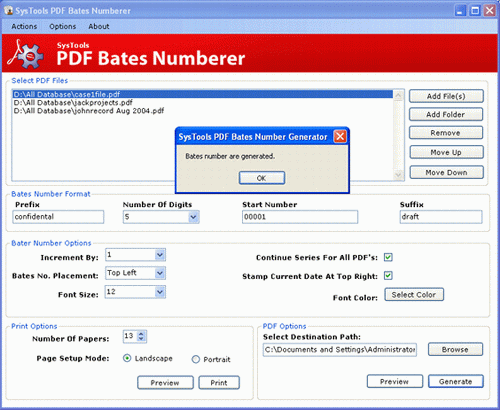 PDF Bates Stamping