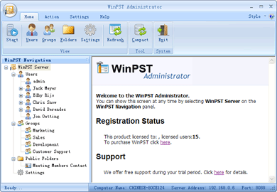 WinPST Share Outlook