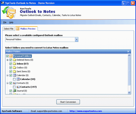 Converting Outlook to Lotus Notes