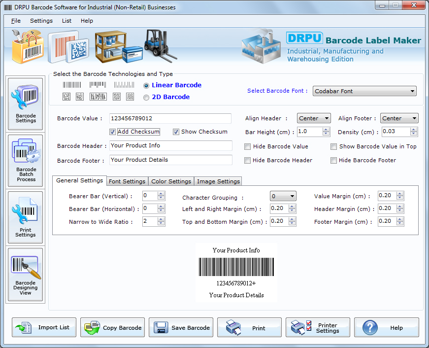 Manufacturing Industry Barcodes Download