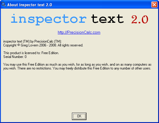 inspector text