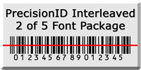 Interleaved 2 of 5 Barcode Fonts
