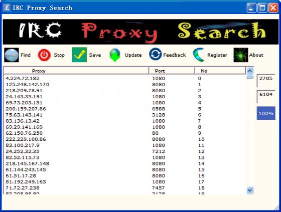 IRC Proxy Search