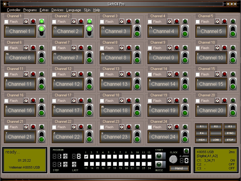 Controller software. E pro24. Auto channel preset что это.
