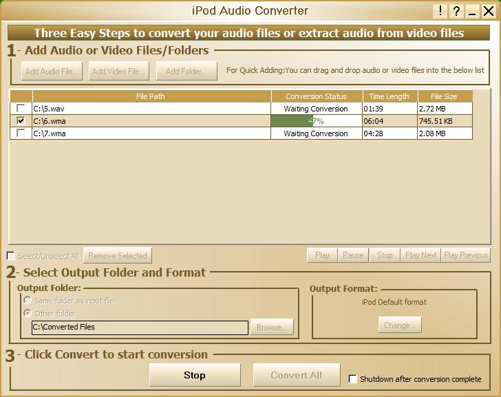 iPod Audio Converter Free SD
