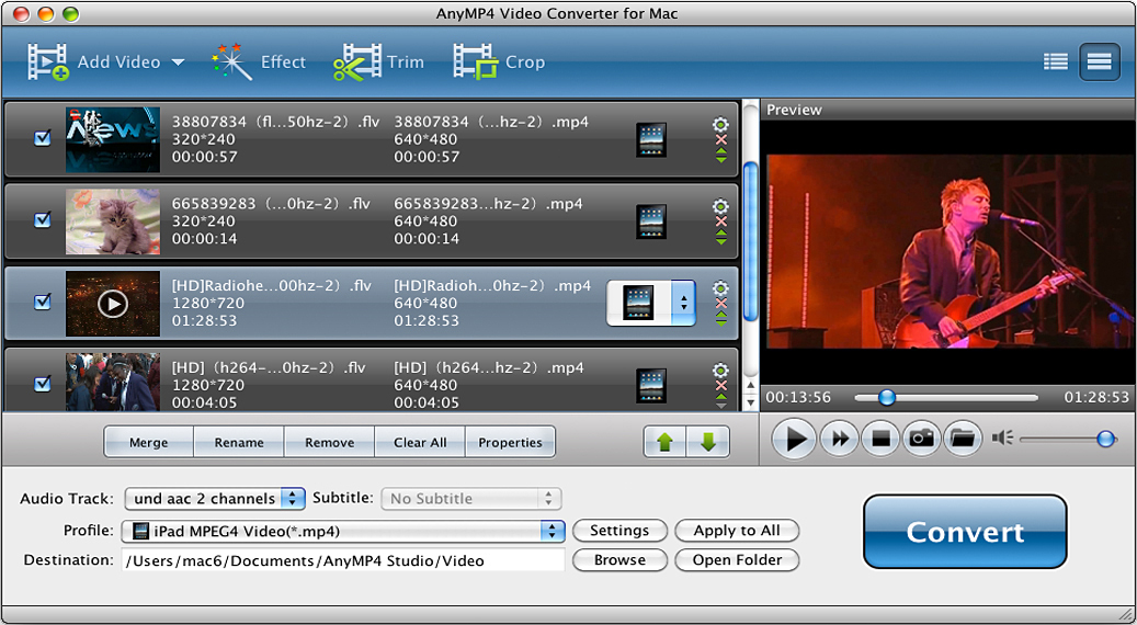 AnyMP4 Video Converter for Mac