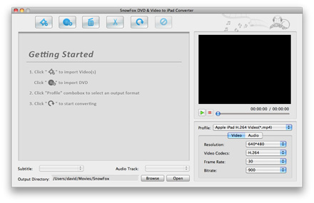 SnowFox DVD & Video to iPad Converter for Mac