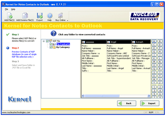 Notes Contacts to Outlook Conversion