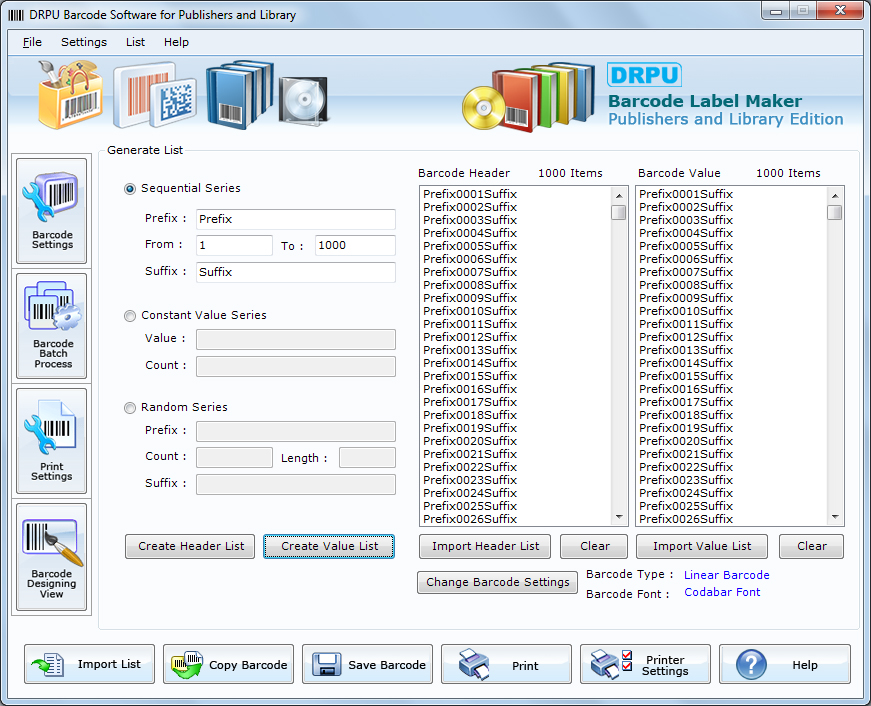 Префикс 3. Barcode программа. Library программа. 14 Prefikses. Screenshot makers softwares.