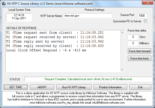HS NTP C Source Library