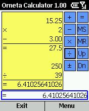 Orneta Calculator for Smartphone 2002